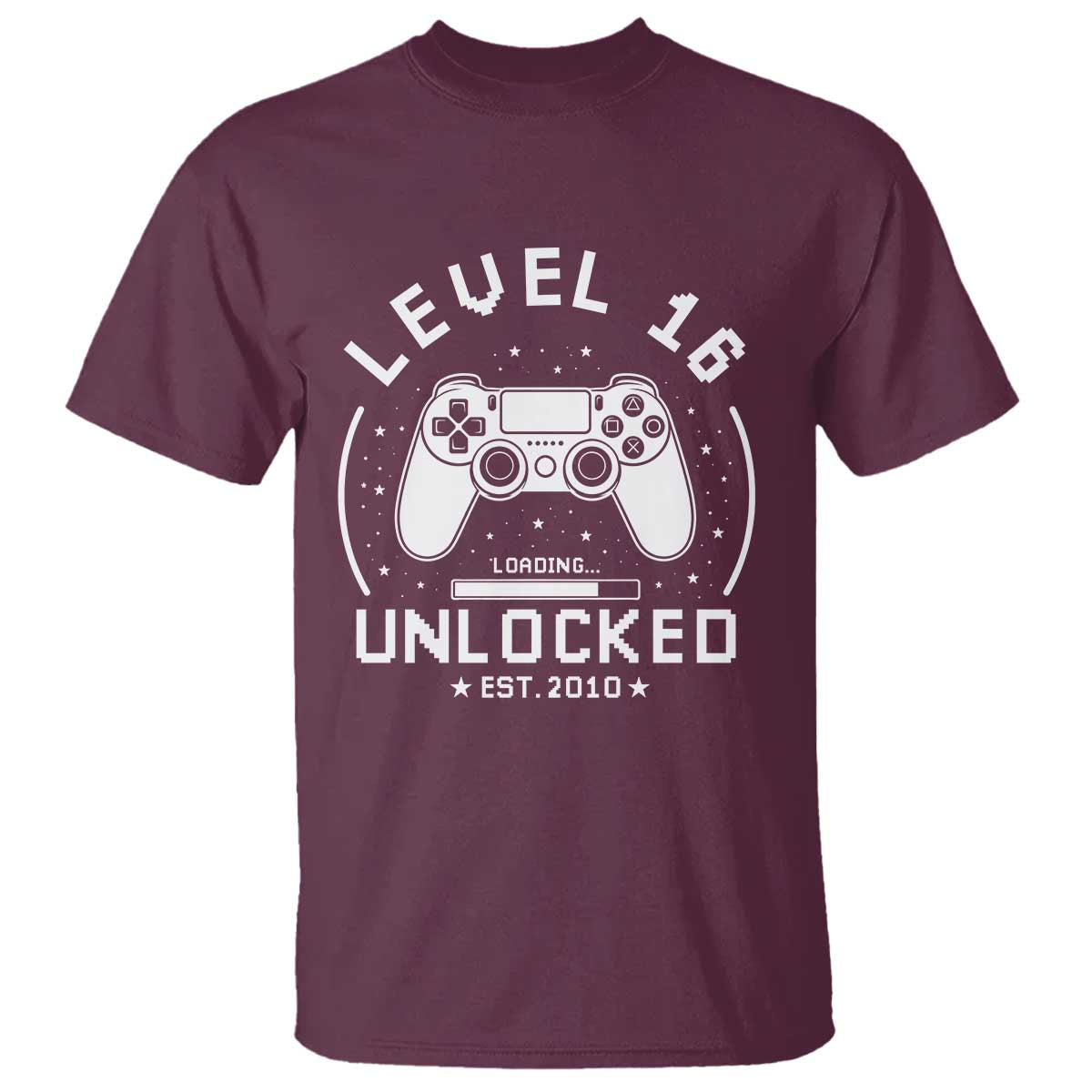 Level 16 Unlocked Video Gamer 16th Birthday Gift T Shirt Vintage 2010 16 Year Old Gift