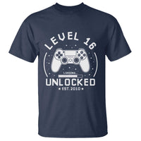 Level 16 Unlocked Video Gamer 16th Birthday Gift T Shirt Vintage 2010 16 Year Old Gift
