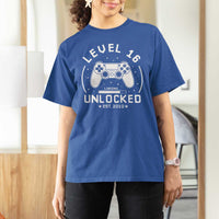Level 16 Unlocked Video Gamer 16th Birthday Gift T Shirt For Women Vintage 2010 16 Year Old Gift