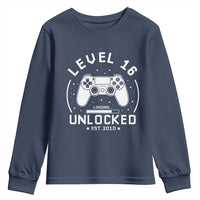 Level 16 Unlocked Video Gamer 16th Birthday Gift Youth Sweatshirt Vintage 2010 16 Year Old Gift