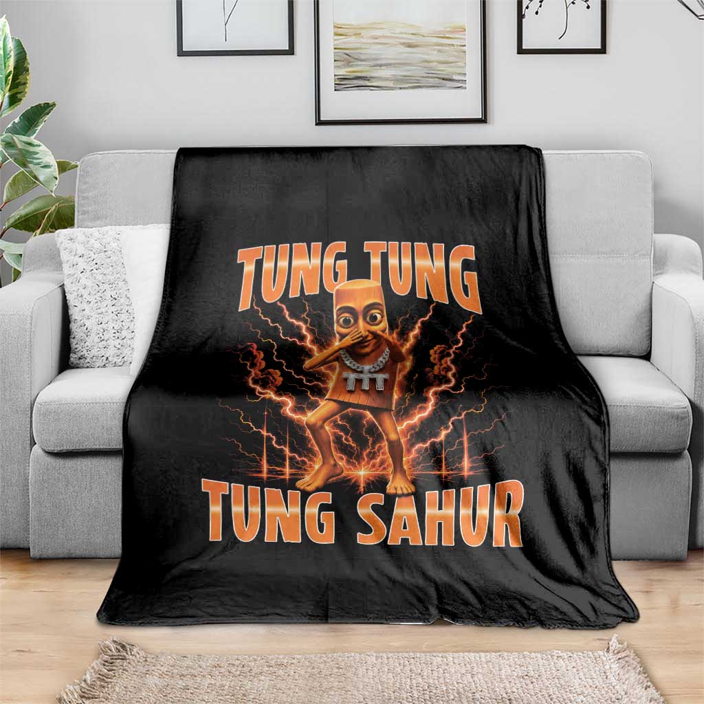 Tung Tung Tung Sahur is Calling Scuba Dance Meme Throw Blanket Italian Brainrot