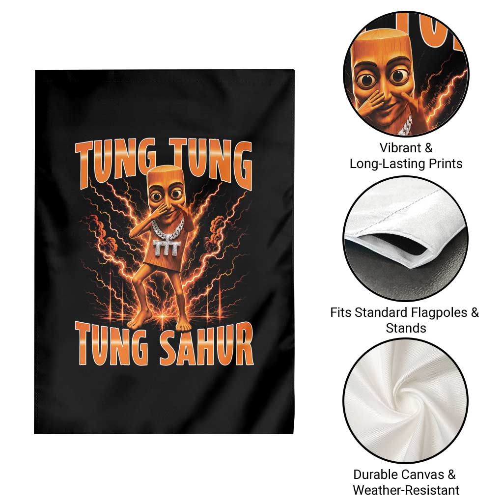 Tung Tung Tung Sahur is Calling Scuba Dance Meme Garden Flag Italian Brainrot