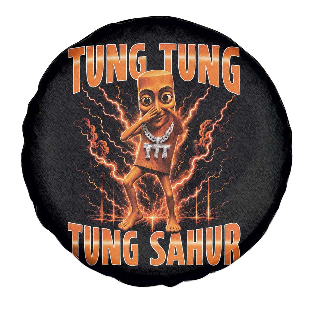 Tung Tung Tung Sahur is Calling Scuba Dance Meme Spare Tire Cover Italian Brainrot