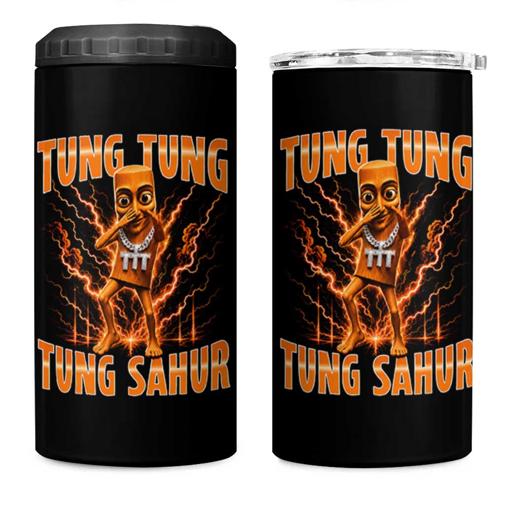 Tung Tung Tung Sahur is Calling Scuba Dance Meme 4 in 1 Can Cooler Tumbler Italian Brainrot