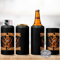 Tung Tung Tung Sahur is Calling Scuba Dance Meme 4 in 1 Can Cooler Tumbler Italian Brainrot