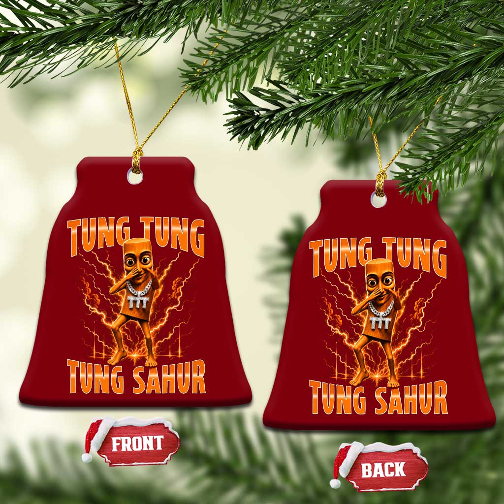 Tung Tung Tung Sahur is Calling Scuba Dance Meme Ceramic Ornament Italian Brainrot