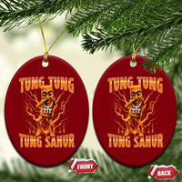 Tung Tung Tung Sahur is Calling Scuba Dance Meme Ceramic Ornament Italian Brainrot