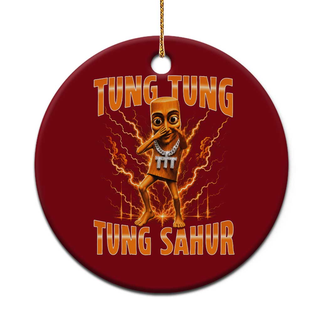 Tung Tung Tung Sahur is Calling Scuba Dance Meme Ceramic Ornament Italian Brainrot