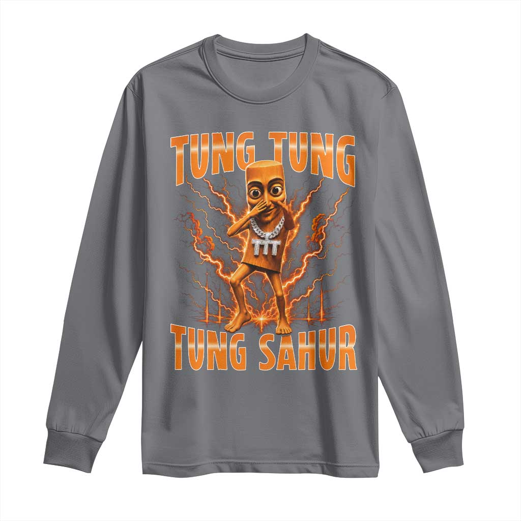 Tung Tung Tung Sahur is Calling Scuba Dance Meme Long Sleeve Shirt Italian Brainrot