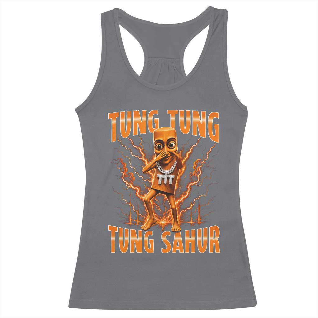 Tung Tung Tung Sahur is Calling Scuba Dance Meme Racerback Tank Top Italian Brainrot