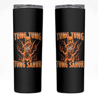 Tung Tung Tung Sahur is Calling Scuba Dance Meme Skinny Tumbler Italian Brainrot