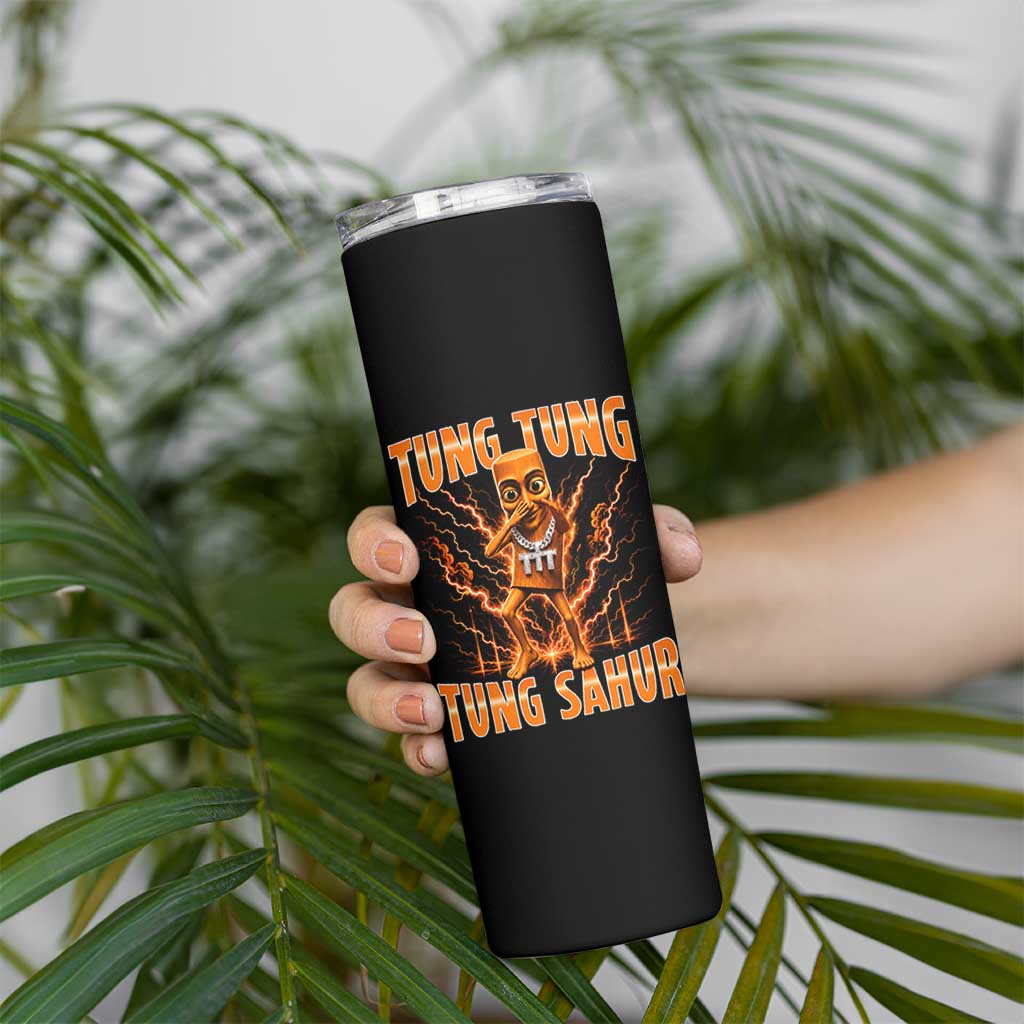 Tung Tung Tung Sahur is Calling Scuba Dance Meme Skinny Tumbler Italian Brainrot