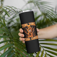 Tung Tung Tung Sahur is Calling Scuba Dance Meme Skinny Tumbler Italian Brainrot