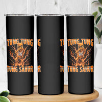 Tung Tung Tung Sahur is Calling Scuba Dance Meme Skinny Tumbler Italian Brainrot