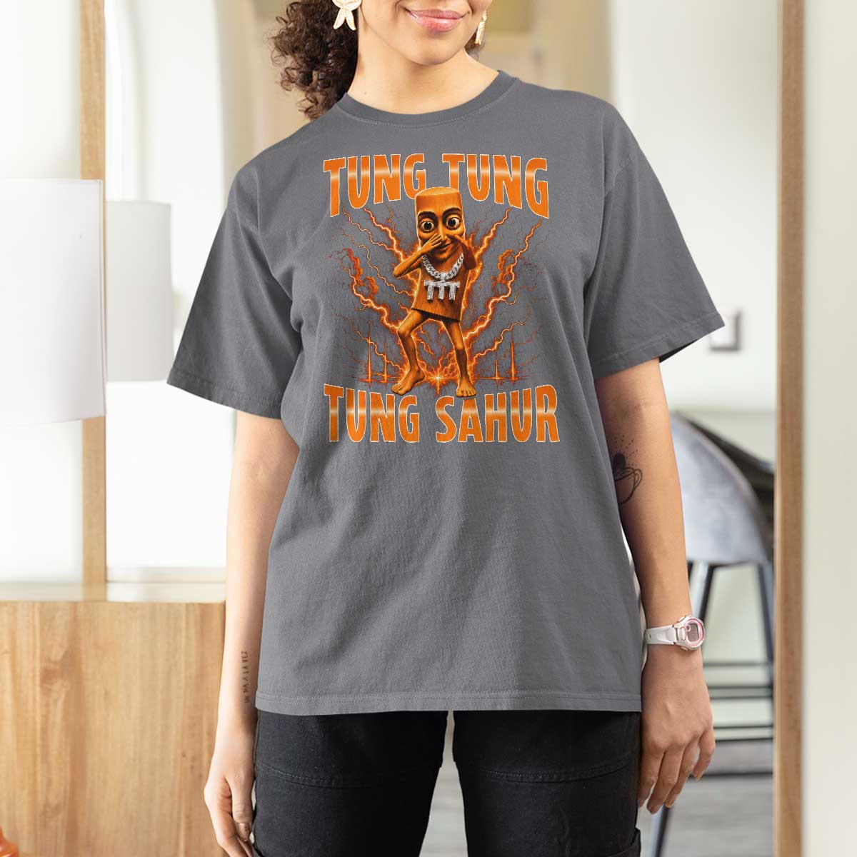 Tung Tung Tung Sahur is Calling Scuba Dance Meme T Shirt For Women Italian Brainrot