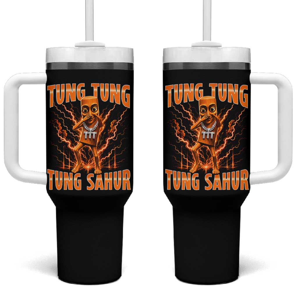 Tung Tung Tung Sahur is Calling Scuba Dance Meme Tumbler With Handle Italian Brainrot