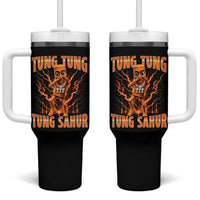 Tung Tung Tung Sahur is Calling Scuba Dance Meme Tumbler With Handle Italian Brainrot