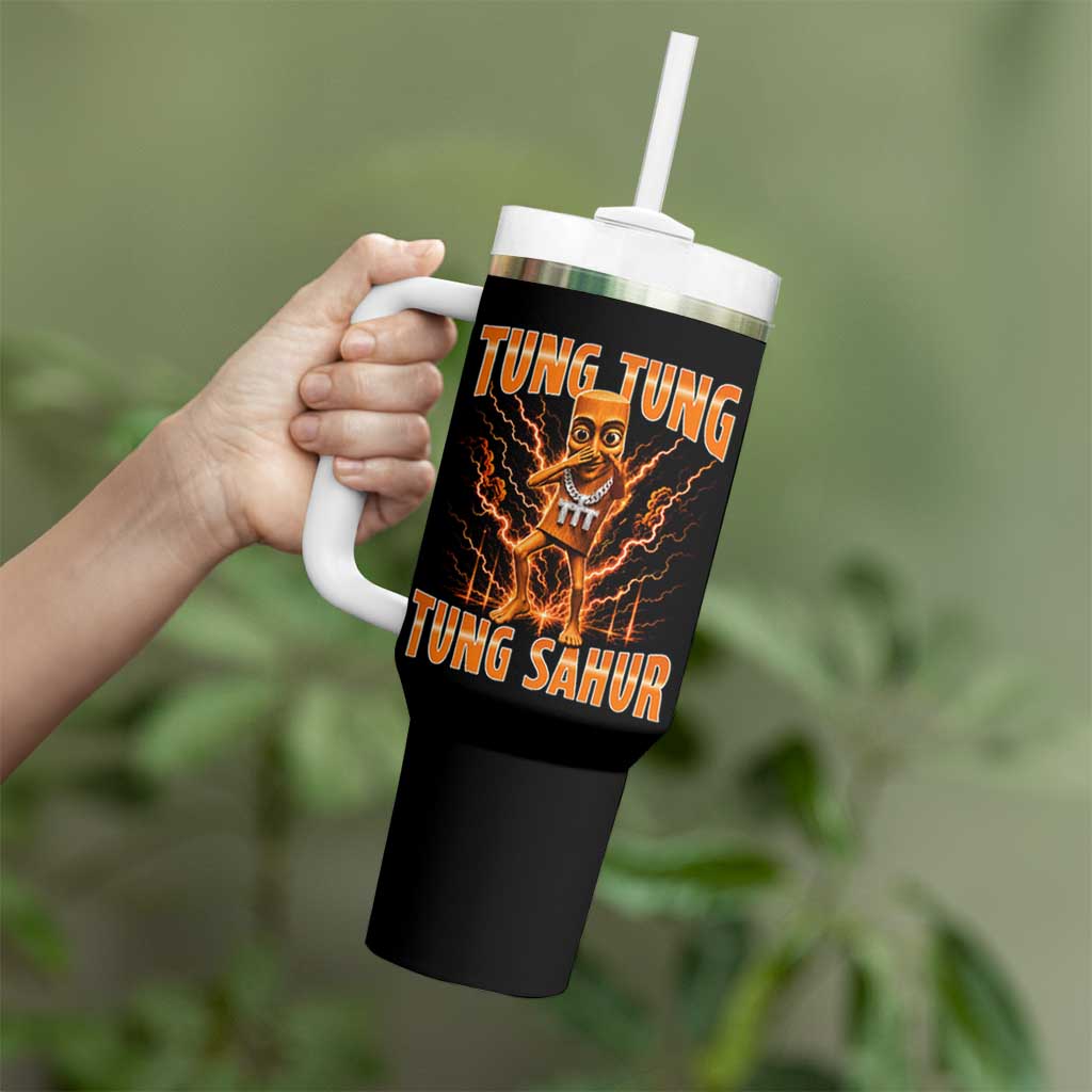 Tung Tung Tung Sahur is Calling Scuba Dance Meme Tumbler With Handle Italian Brainrot