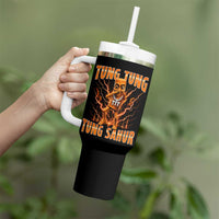 Tung Tung Tung Sahur is Calling Scuba Dance Meme Tumbler With Handle Italian Brainrot