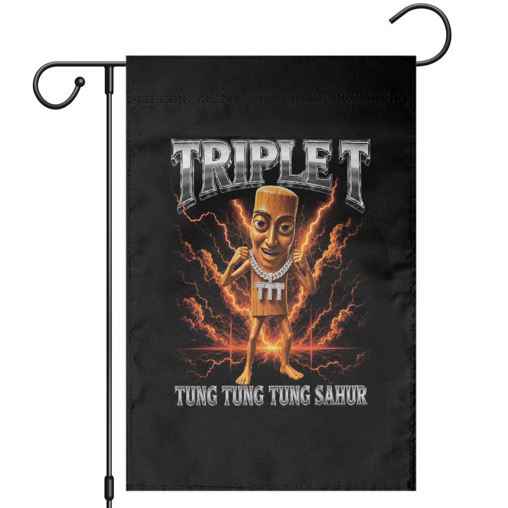 Triple T Tung Tung Tung Sahur Brainrot Meme Garden Flag
