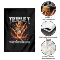Triple T Tung Tung Tung Sahur Brainrot Meme Garden Flag