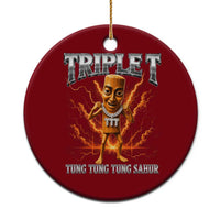 Triple T Tung Tung Tung Sahur Brainrot Meme Ceramic Ornament