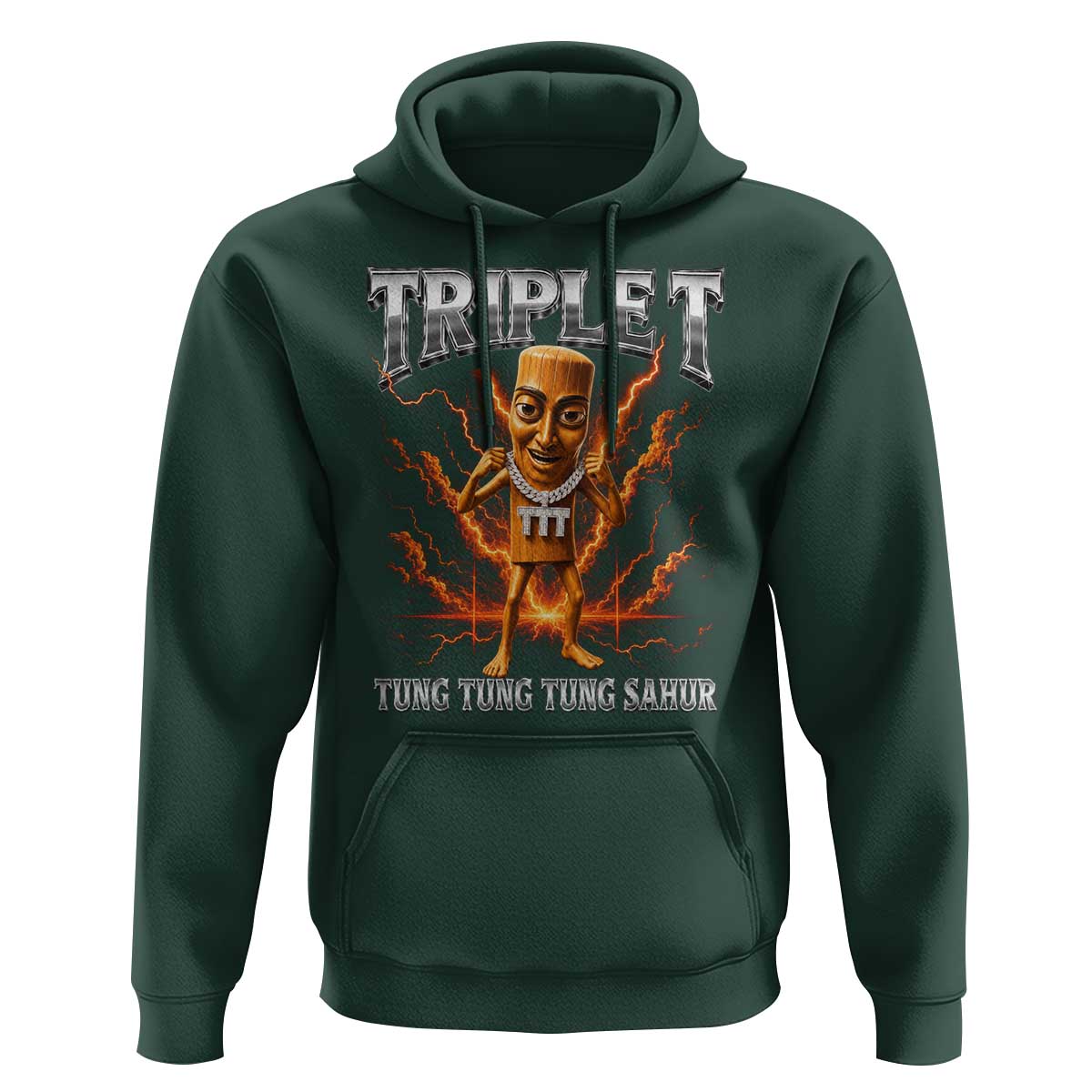 Triple T Tung Tung Tung Sahur Brainrot Meme Hoodie
