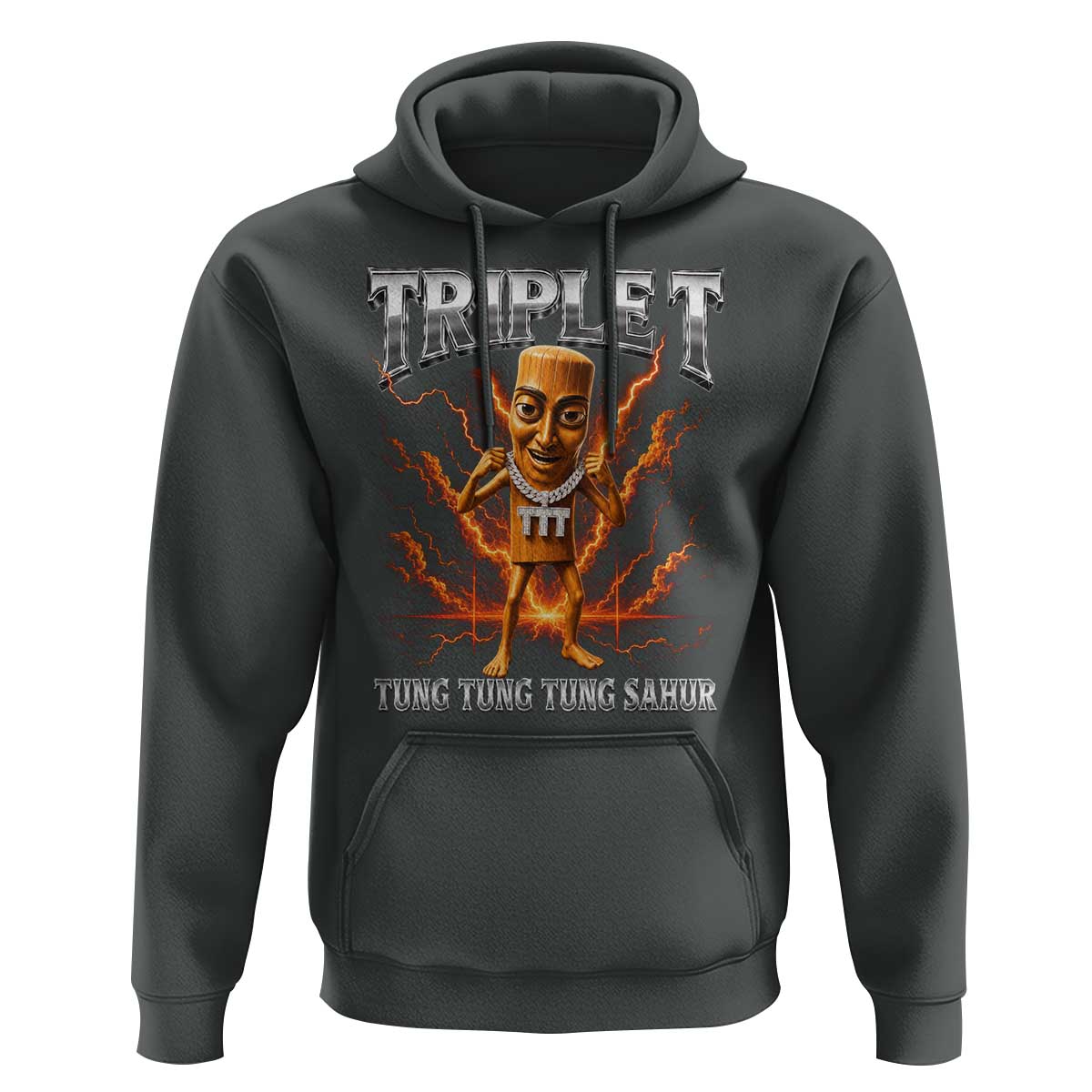 Triple T Tung Tung Tung Sahur Brainrot Meme Hoodie