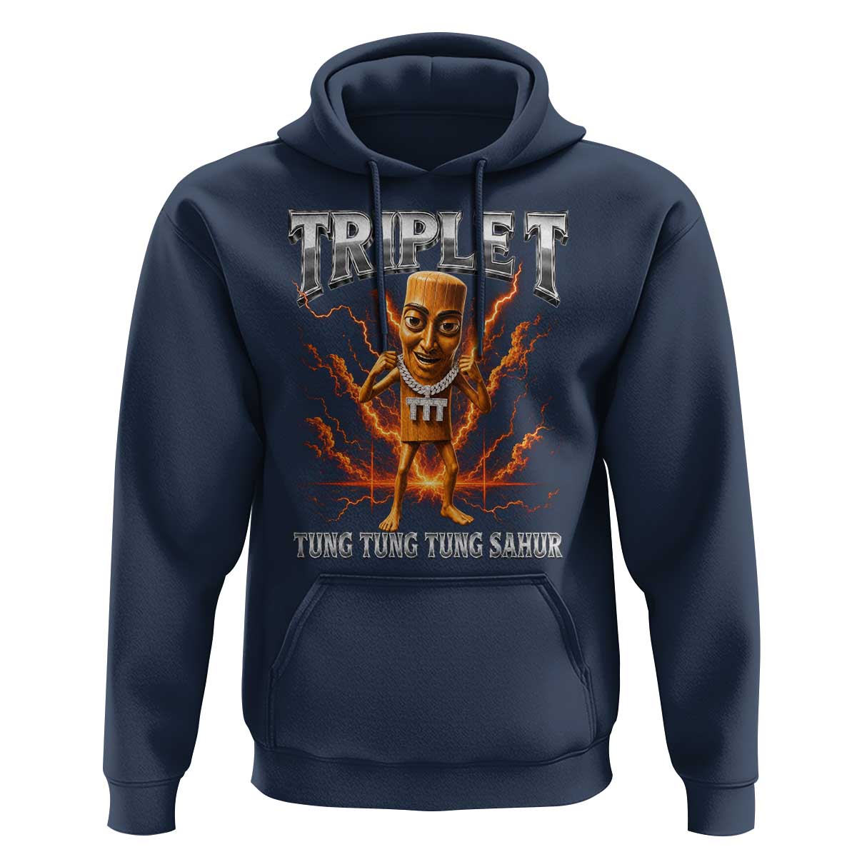 Triple T Tung Tung Tung Sahur Brainrot Meme Hoodie