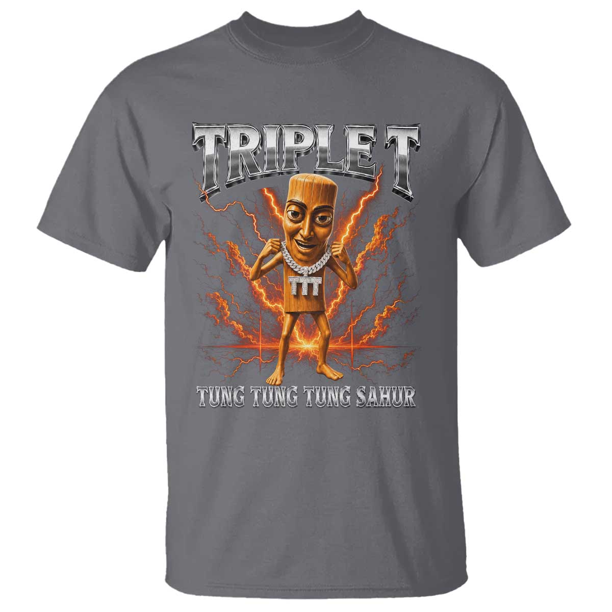 Triple T Tung Tung Tung Sahur Brainrot Meme T Shirt