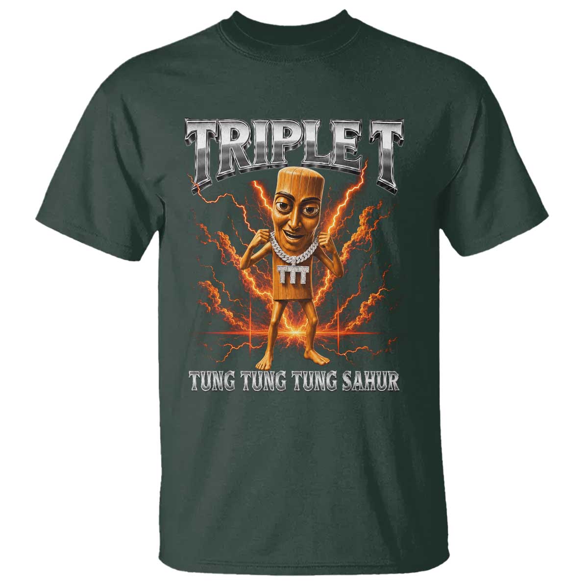 Triple T Tung Tung Tung Sahur Brainrot Meme T Shirt