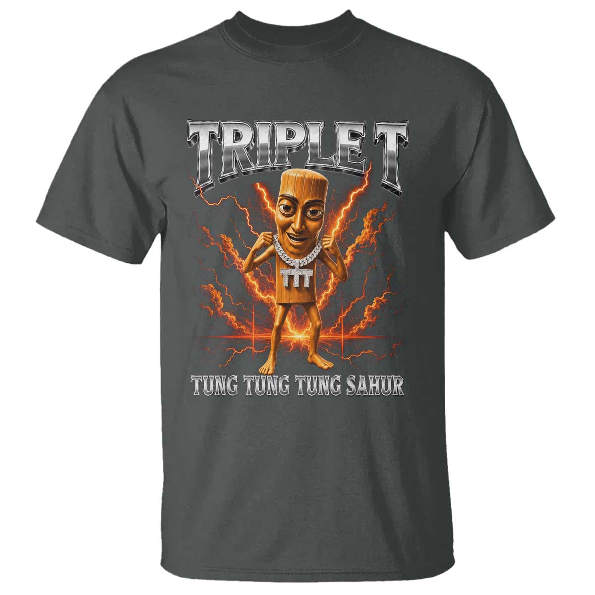 Triple T Tung Tung Tung Sahur Brainrot Meme T Shirt