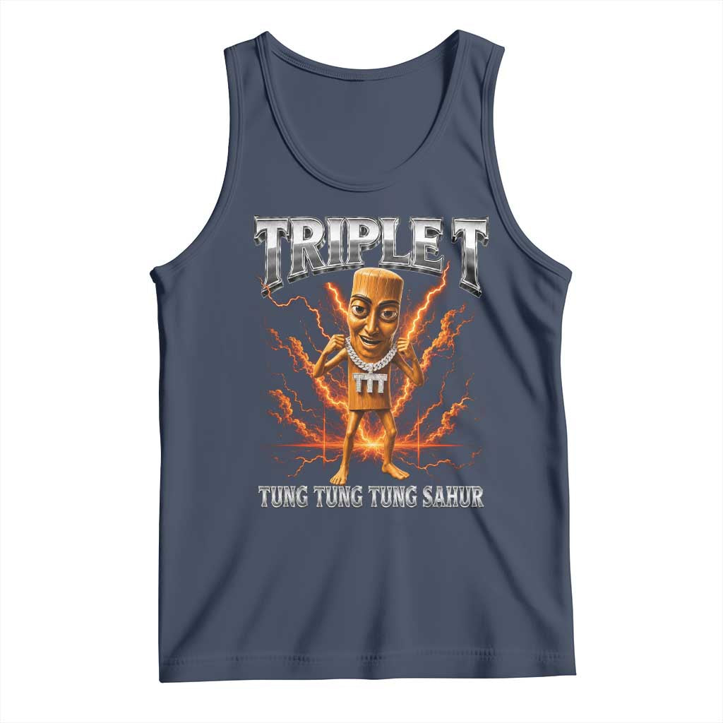 Triple T Tung Tung Tung Sahur Brainrot Meme Tank Top