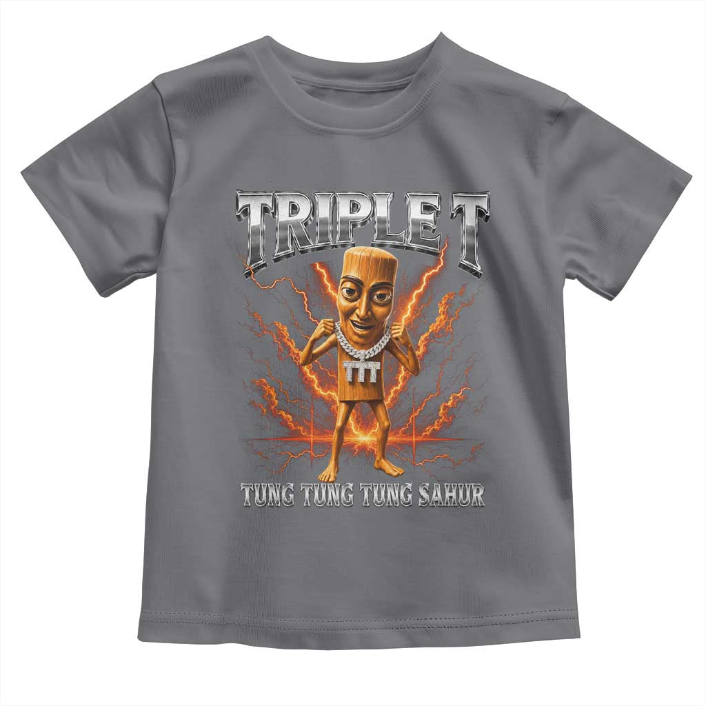 Triple T Tung Tung Tung Sahur Brainrot Meme Toddler T Shirt