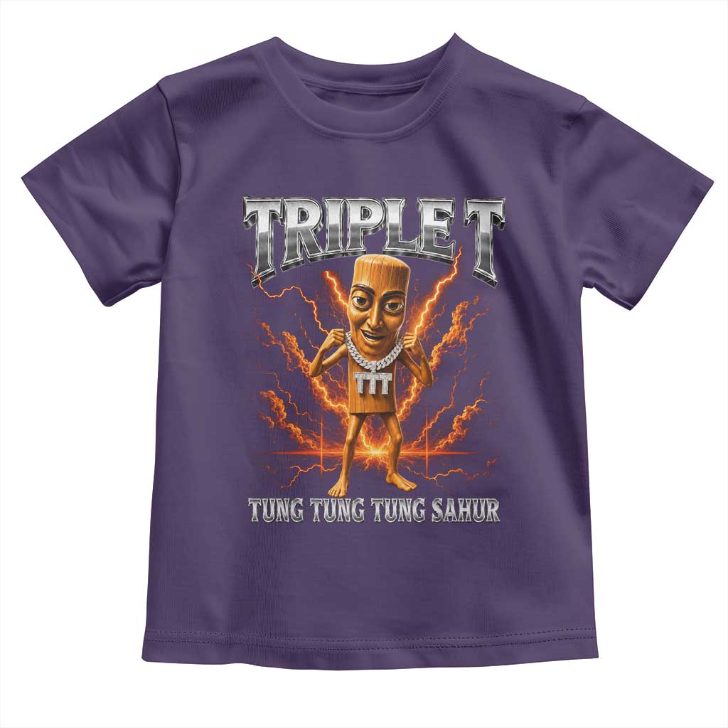 Triple T Tung Tung Tung Sahur Brainrot Meme Toddler T Shirt