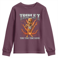Triple T Tung Tung Tung Sahur Brainrot Meme Youth Sweatshirt