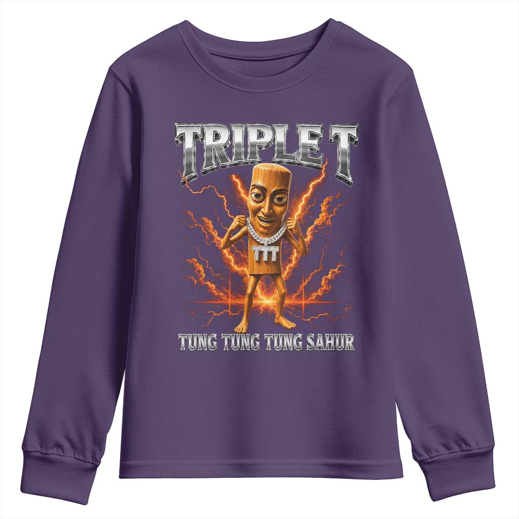 Triple T Tung Tung Tung Sahur Brainrot Meme Youth Sweatshirt