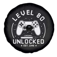 Level 80 Unlocked Video Gamer 80th Birthday Gift Spare Tire Cover Vintage 1946 80 Year Old Gift
