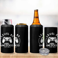 Level 80 Unlocked Video Gamer 80th Birthday Gift 4 in 1 Can Cooler Tumbler Vintage 1946 80 Year Old Gift