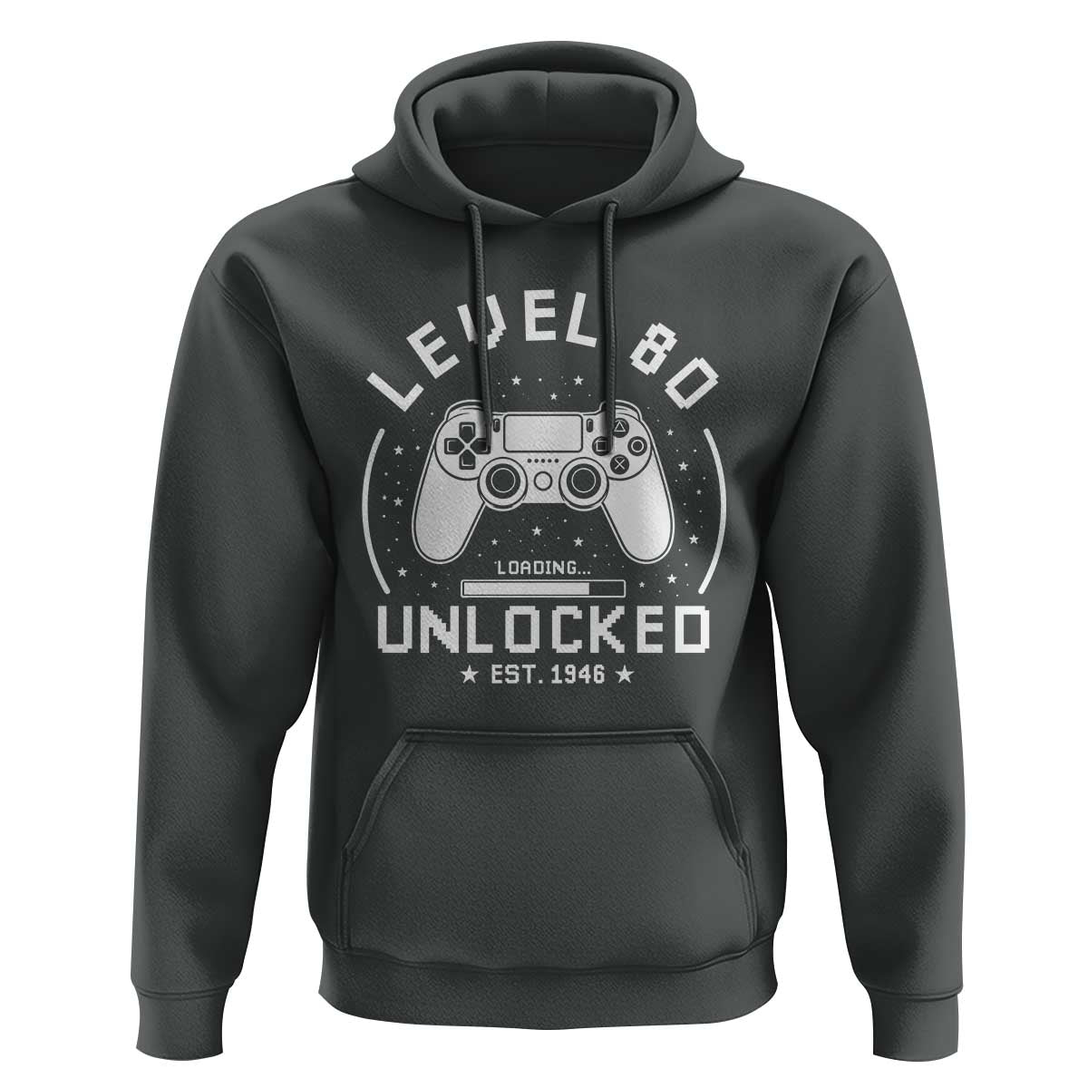 Level 80 Unlocked Video Gamer 80th Birthday Gift Hoodie Vintage 1946 80 Year Old Gift