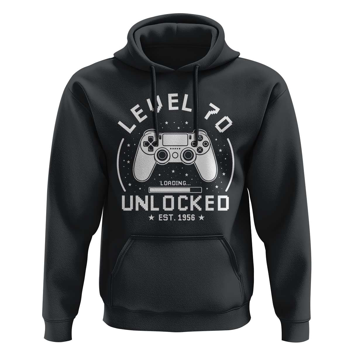 Level 70 Unlocked Video Gamer 70th Birthday Gift Hoodie Vintage 1956 70 Year Old Gift