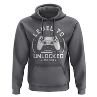 Level 70 Unlocked Video Gamer 70th Birthday Gift Hoodie Vintage 1956 70 Year Old Gift