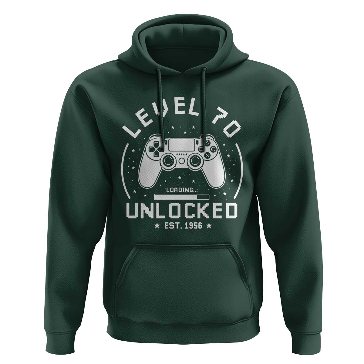 Level 70 Unlocked Video Gamer 70th Birthday Gift Hoodie Vintage 1956 70 Year Old Gift