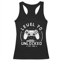 Level 70 Unlocked Video Gamer 70th Birthday Gift Racerback Tank Top Vintage 1956 70 Year Old Gift