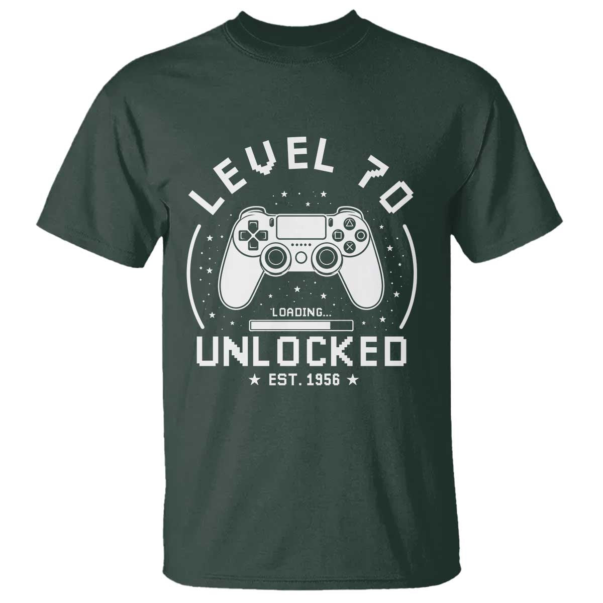 Level 70 Unlocked Video Gamer 70th Birthday Gift T Shirt Vintage 1956 70 Year Old Gift