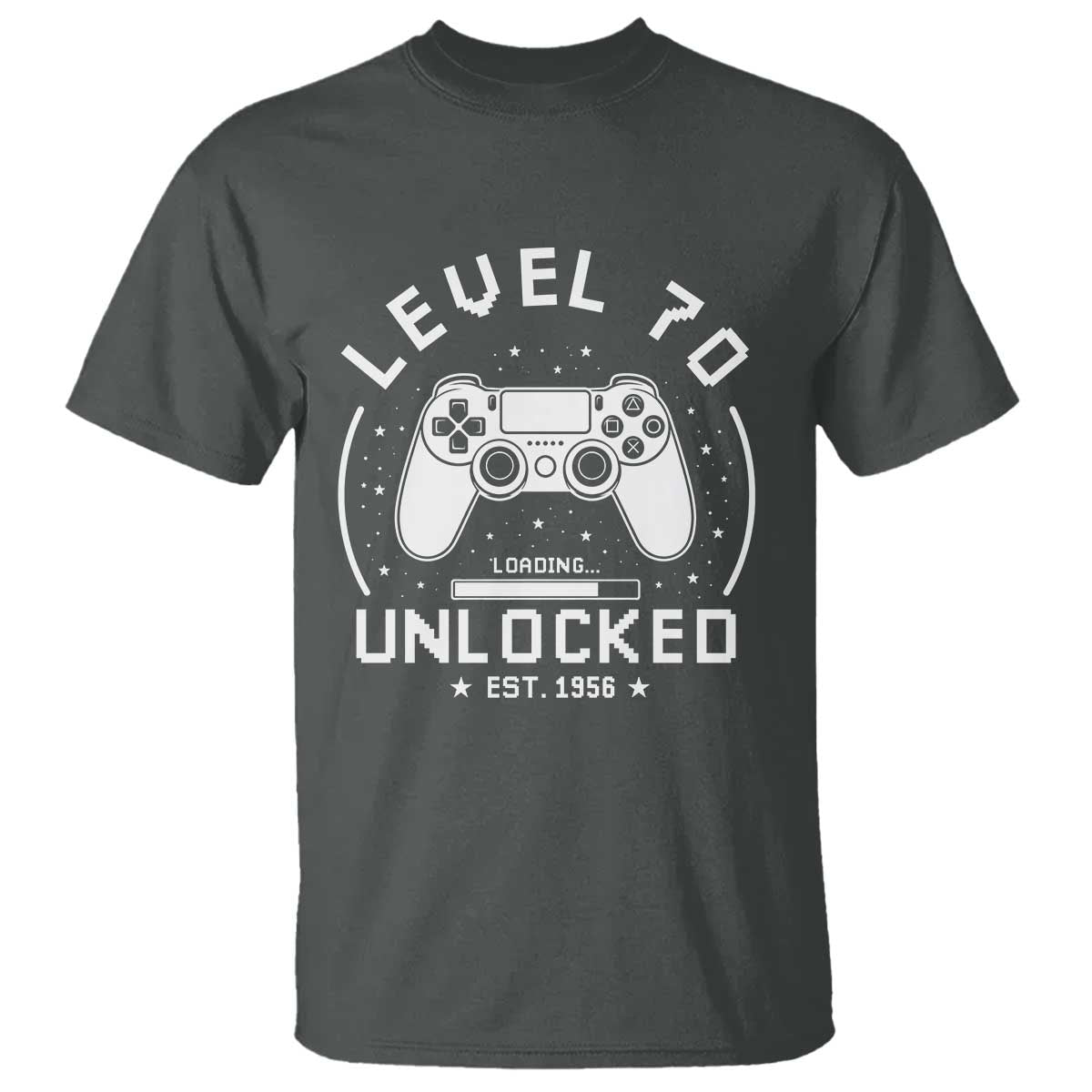 Level 70 Unlocked Video Gamer 70th Birthday Gift T Shirt Vintage 1956 70 Year Old Gift