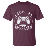 Level 70 Unlocked Video Gamer 70th Birthday Gift T Shirt Vintage 1956 70 Year Old Gift