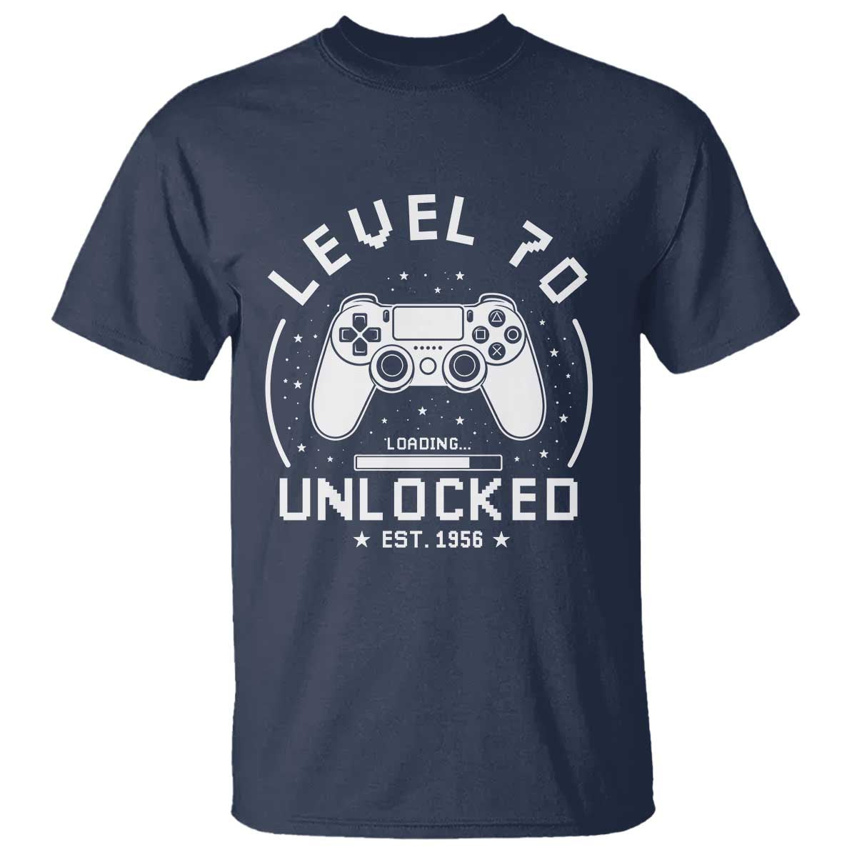 Level 70 Unlocked Video Gamer 70th Birthday Gift T Shirt Vintage 1956 70 Year Old Gift