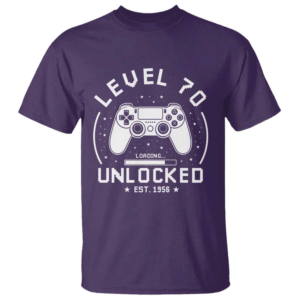 Level 70 Unlocked Video Gamer 70th Birthday Gift T Shirt Vintage 1956 70 Year Old Gift