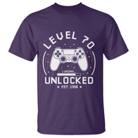 Level 70 Unlocked Video Gamer 70th Birthday Gift T Shirt Vintage 1956 70 Year Old Gift